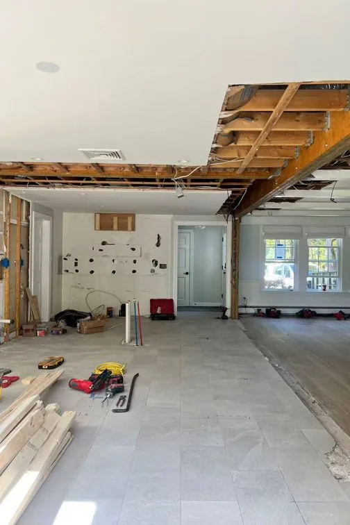 Framing and opening during a home renovation